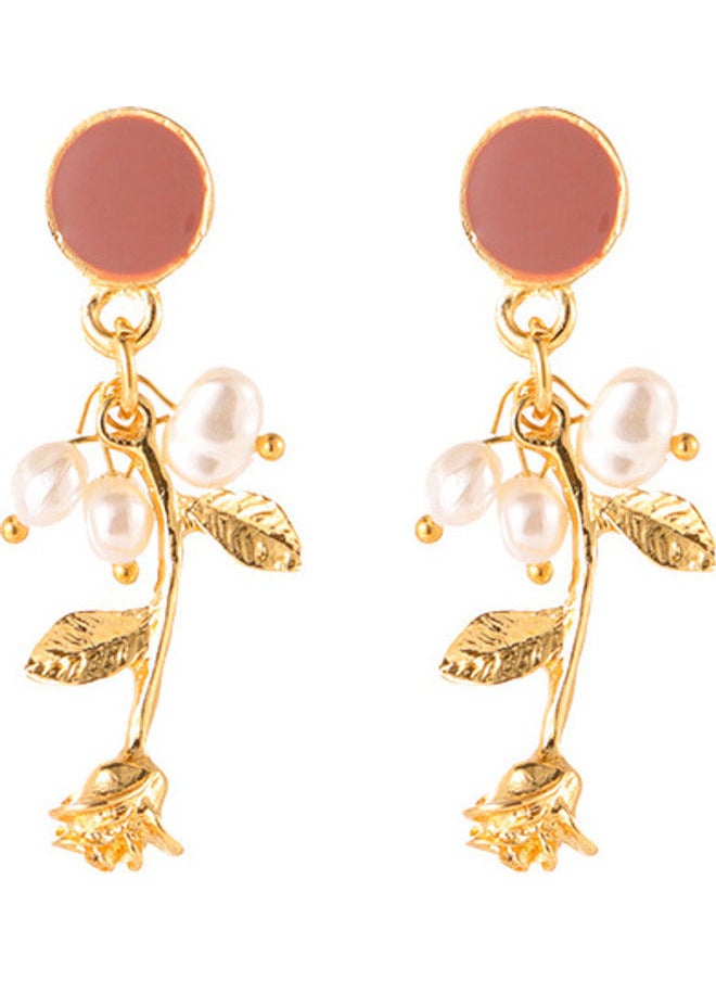 NIBEMINENT Creative Rose Pattern Elegant Drop Earrings  - Image 1