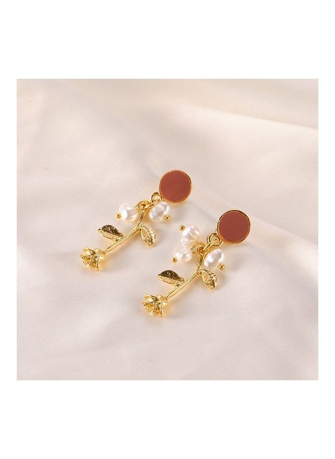 NIBEMINENT Creative Rose Pattern Elegant Drop Earrings  - Image 2