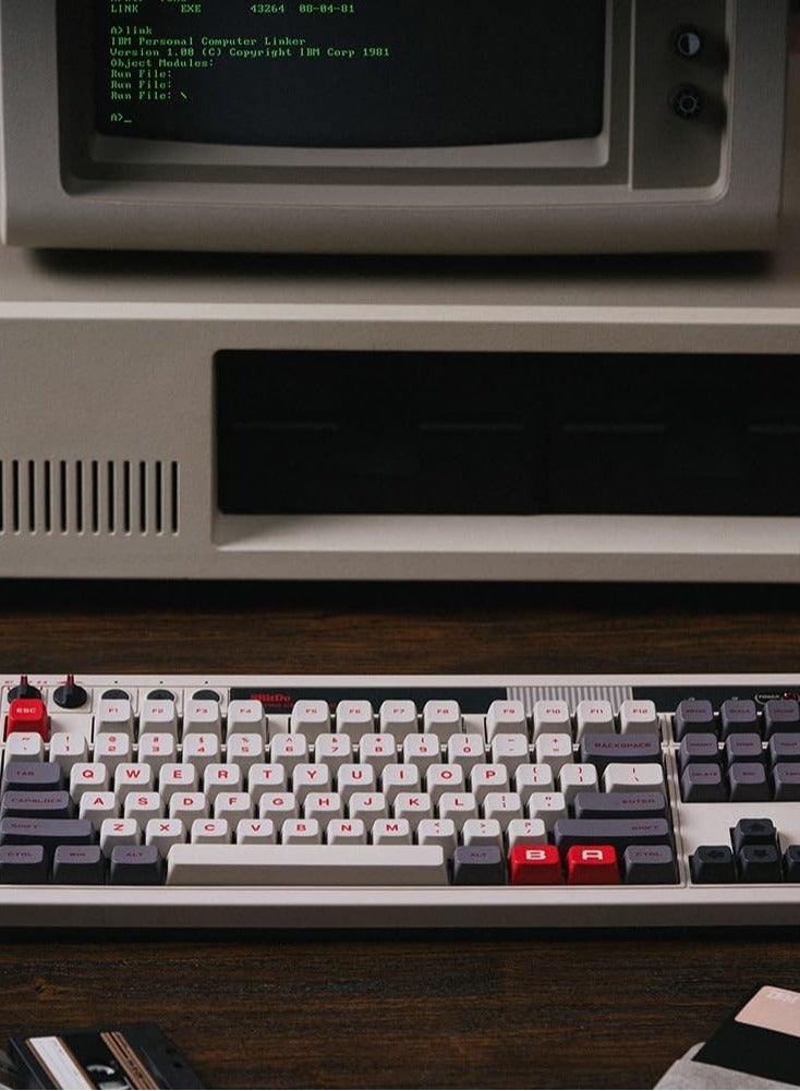 8Bitdo Retro Mechanical Keyboard, Bluetooth/2.4G/USB-C Hot Swappable Gaming Keyboard with 87 Keys, Dual Super Programmable Buttons for Windows and Android - (N Edition)