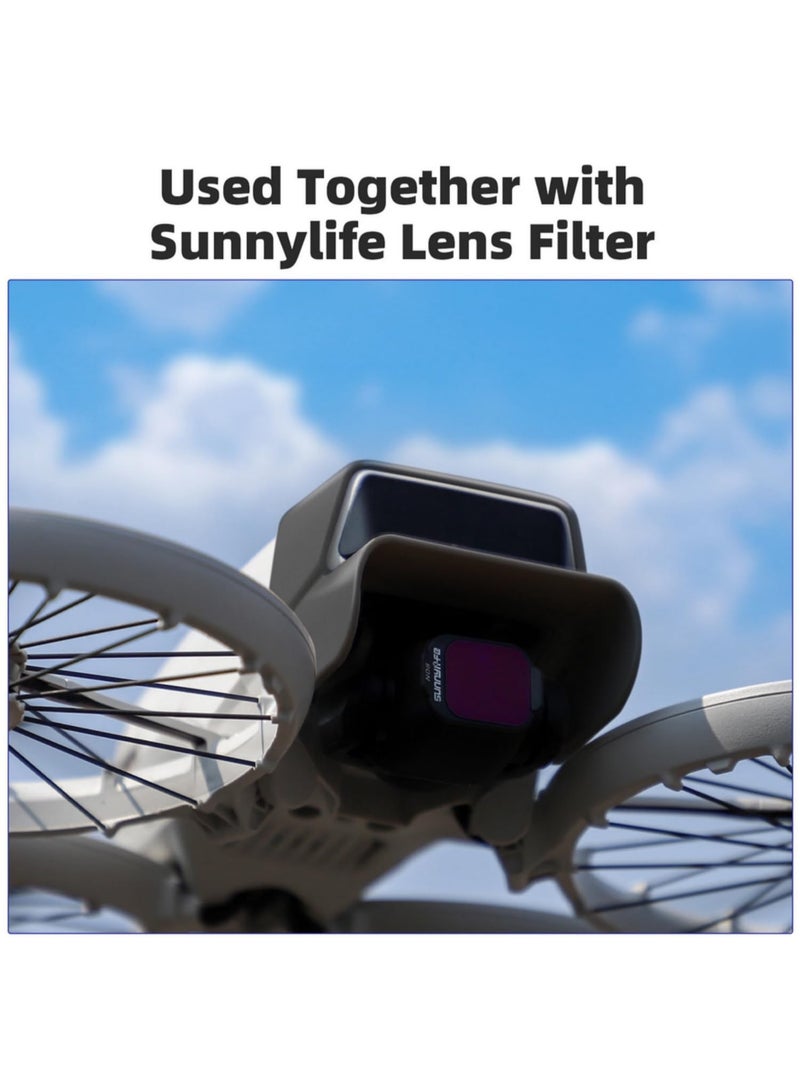 1pcs Lens Cover For DJI Flip Quick Release SunShade Gimbal Protective Hood Anti Glare Light Prevent Anti Scratch Lens Protector Cap Drone Accessories - Image 2