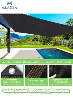 Generic Black Shade Cloth 3x5M Durable Mesh Tarp Garden Sunblock Shade Cloth Shading Antifreezing for Plants Cover Greenhouse Barns Kennel Patio Tomatoes  - Image 3