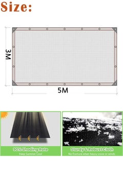 Generic Black Shade Cloth 3x5M Durable Mesh Tarp Garden Sunblock Shade Cloth Shading Antifreezing for Plants Cover Greenhouse Barns Kennel Patio Tomatoes  - Image 2