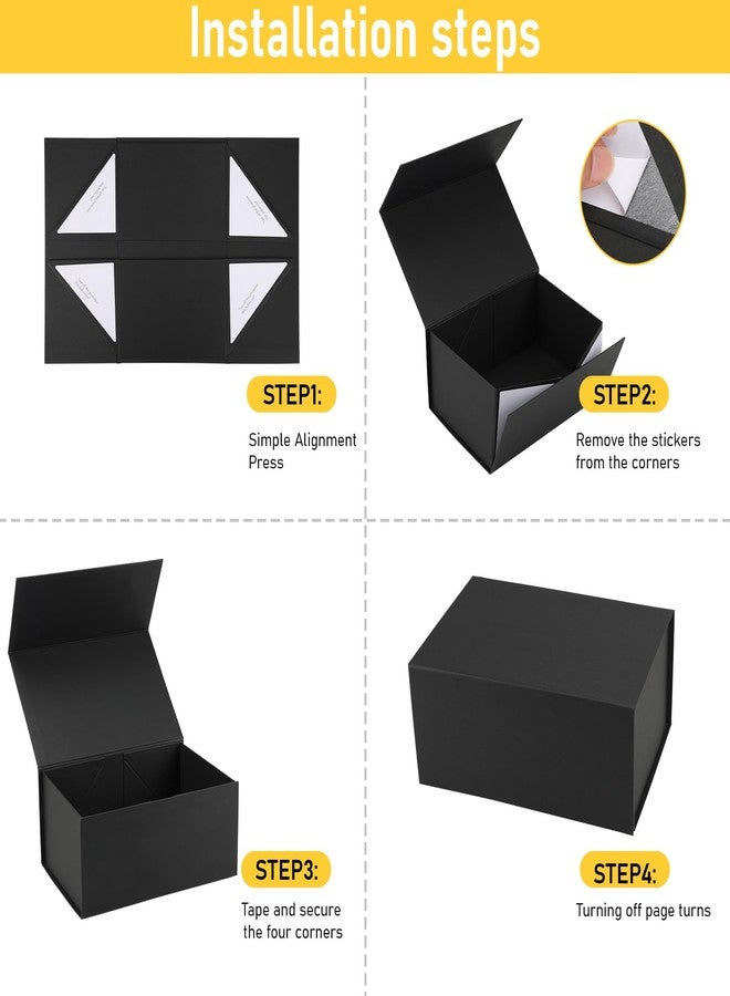 Ditwis 4 Pack 12x9x4 Black Magnetic Gift Box - Image 3