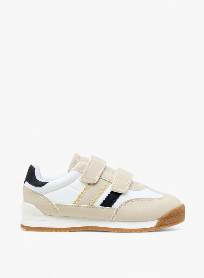 JUNIORS Boys Panelled Sneakers with Hook and Loop Closure