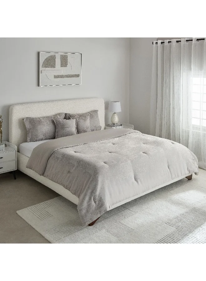 Home Box Whitebliss Ornate 5-Piece Jacquard King Comforter Set 240 x 220 cm