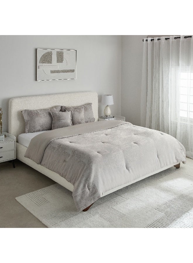 Home Box Whitebliss Ornate 5-Piece Jacquard King Comforter Set 240 x 220 cm - Image 4