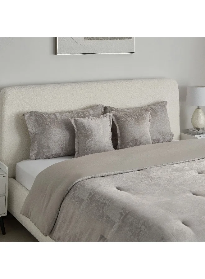 Home Box Whitebliss Ornate 5-Piece Jacquard King Comforter Set 240 x 220 cm