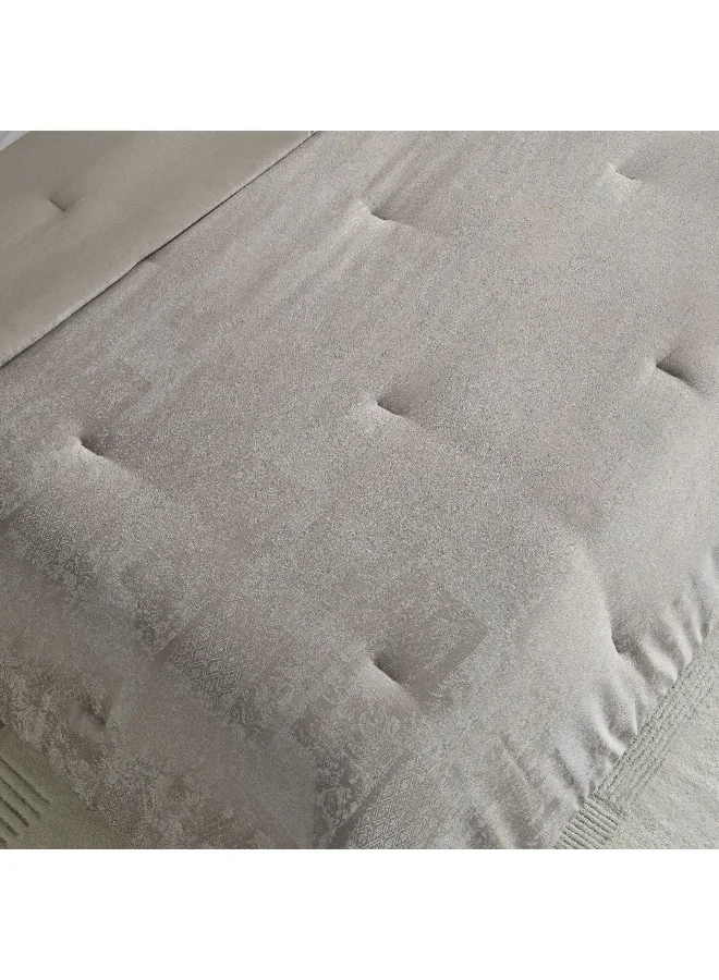 Home Box Whitebliss Ornate 5-Piece Jacquard King Comforter Set 240 x 220 cm