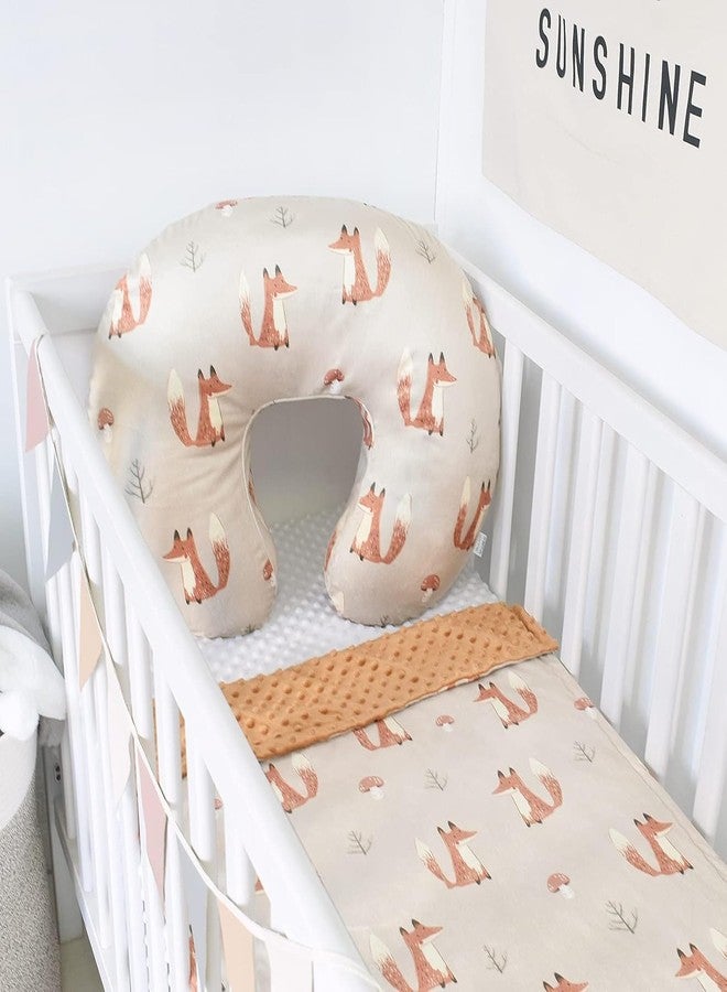 LittleDuds Baby Feeding Pillow for New Born Baby, Breastfeeding & Nursing Pillow with Removable Cover, Infant Support Cushion for 0–24 Months, Tummy Time Pillow | Cottage Care (Fox) - Image 2