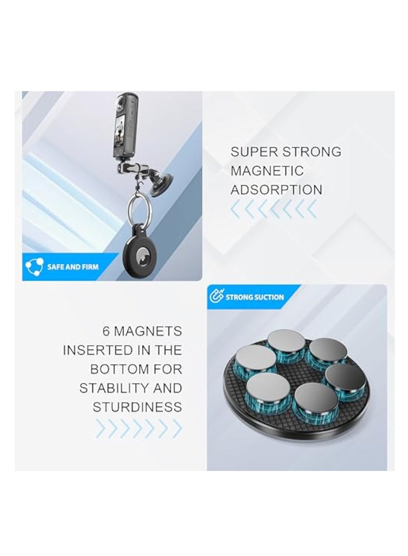 Barakah Magnetic Camera Mount Stand Base for DJI Osmo Pocket 3/2, Insta360X4/X3/GO 3, GoPro Hero 12/11/10 Series, Camera Aluminum Base, Camera Accessories, Stable Bracket Non-Slip Support Adapter 1/4 Screw - Image 3