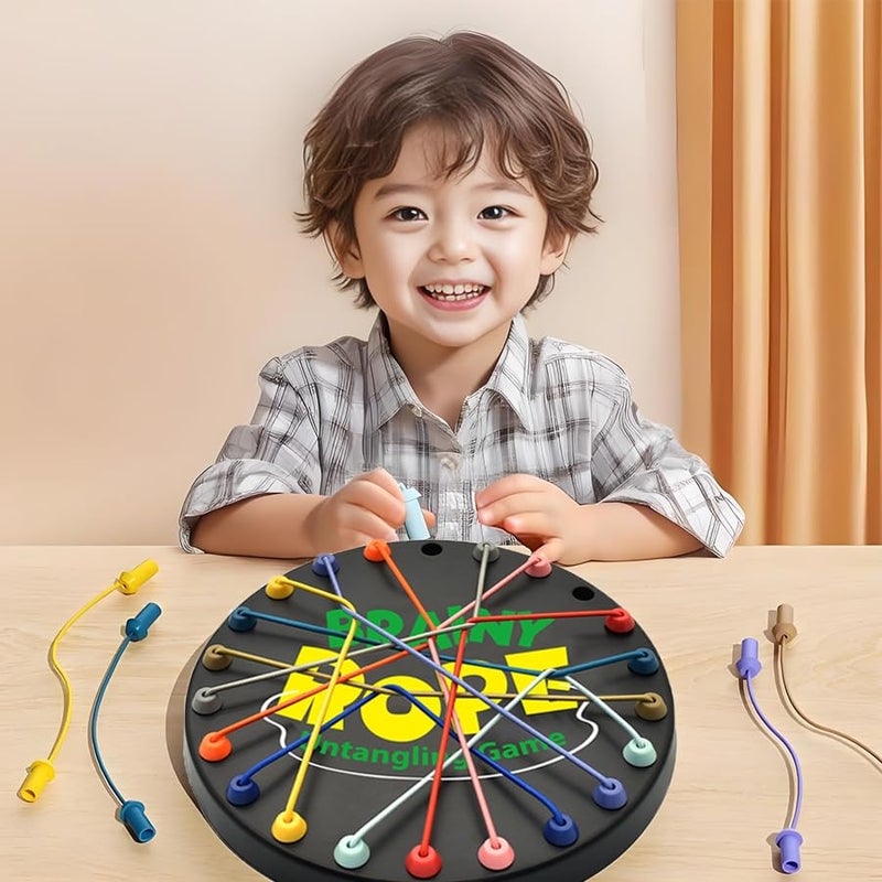 Winbar Brainy Knots Rope Untangling Game, Brain Knots Game Exercise Strategy Thinking, Puzzle Toy Strategy Board Toy Rope Untangling Challenge Activity, Fun Family Activity with Multiple Difficulty Levels - Image 5