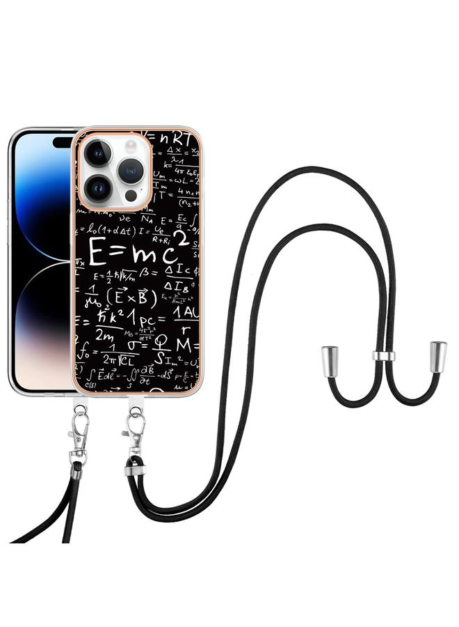 S-TOP Case For iPhone 16 Pro Max Electroplating Dual-side IMD Phone Case with Lanyard - Image 2