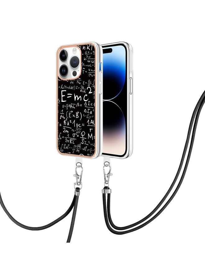 S-TOP Case For iPhone 16 Pro Max Electroplating Dual-side IMD Phone Case with Lanyard - Image 1