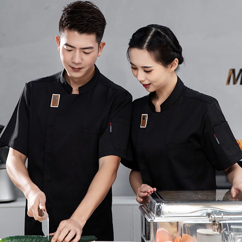 Smiling Chef Work Clothes Female Catering Western Restaurant Baking Pastry Bakery Pastry Chef Kitchen Long-Sleeved Male - Image 1