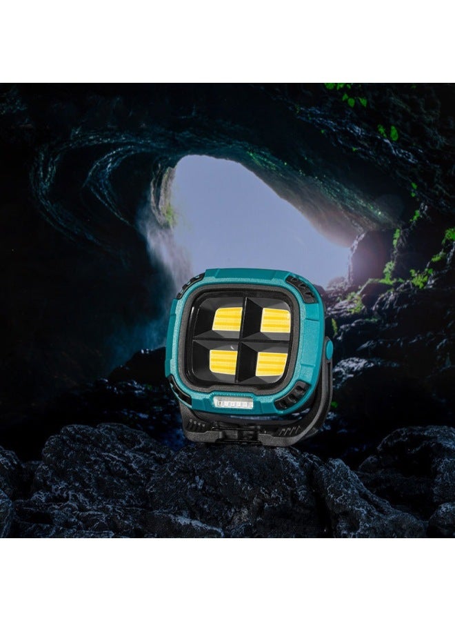 COB Work Light Emergency Light Portable Flashlight Magnetic Charging Flood Light Night Market Wholesale-Color:W894—1 Blue (external Battery Model) - Image 5