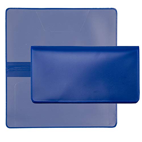 CAROUSELCHECKS Royal Blue Vinyl Checkbook Cover, Top Tear Personal Vinyl Checkbook Cover - Image 5