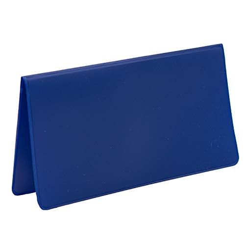 CAROUSELCHECKS Royal Blue Vinyl Checkbook Cover, Top Tear Personal Vinyl Checkbook Cover - Image 3