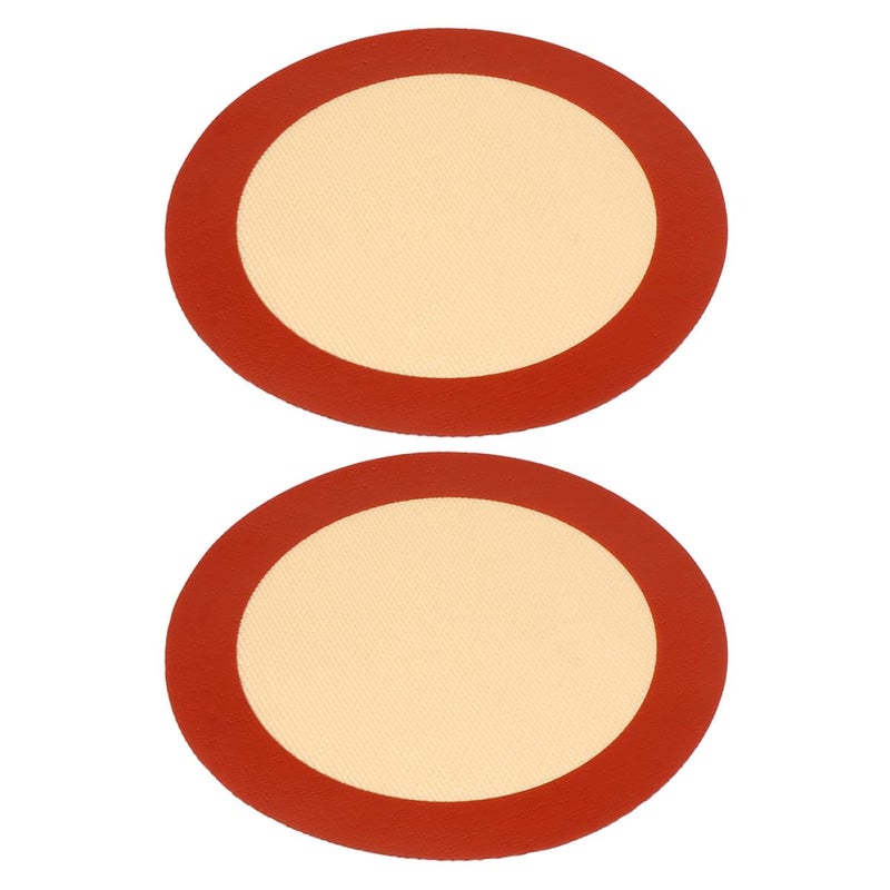 Silicone Baking Mat Set 2 Pieces 8 Inch Round Non Stick Heat Resistant Reusable - Image 2