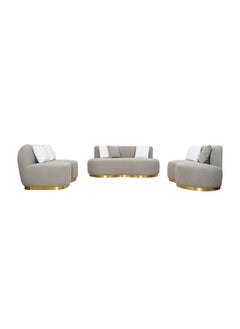 ROYAL FURNITURE Solero sofa set 7 seater 207X100X85 cm grey/beige  - Image 1