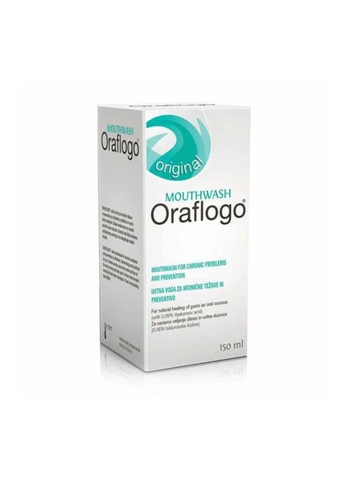 Oraflogo Oraflogo Mouthwash with Hyaluronic Acid - free, sugar free 150 ml 