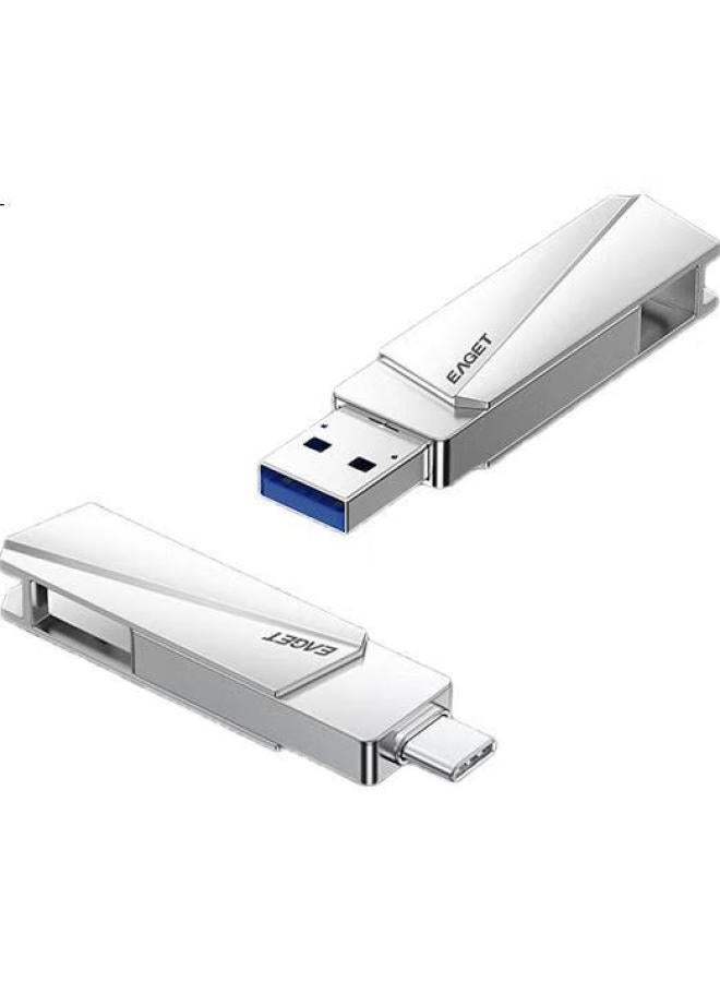EAGET Eaget 512Gb Solid State Usb Flash Drive, Usb3.2 Type-C Dual Interface, Su60 High-Speed Large Capacity, Compatible With Phones And Computers, Office And Mobile Hard Drive, System Drive - Image 1