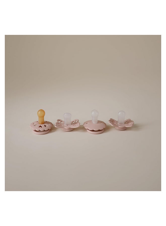 FRIGG Baby's First Pacifier 4-pack - Floral heart - Blush 0-6M - Size 1 - Image 3