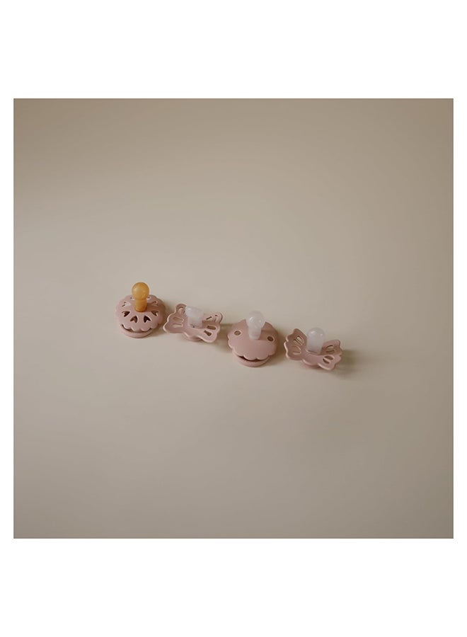 FRIGG Baby's First Pacifier 4-pack - Floral heart - Blush 0-6M - Size 1 - Image 2