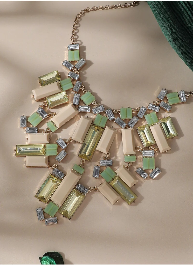 SOHI Designer Statement Stone Necklace