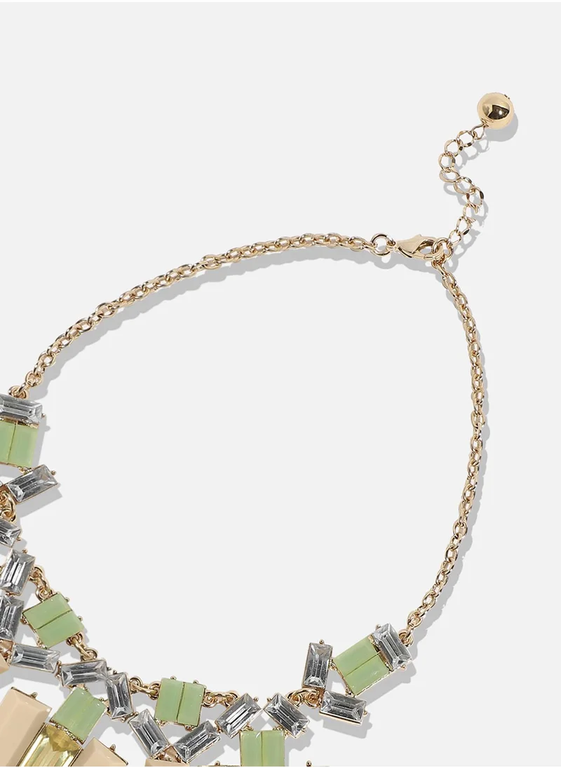 SOHI Designer Statement Stone Necklace