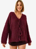 Bianco Lucci Burgundy Red
