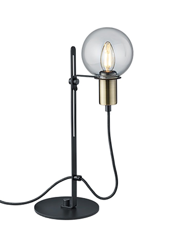 Trio Leuchten Nacho Table Lamp, Metal, Black Matt Bronze - Image 1
