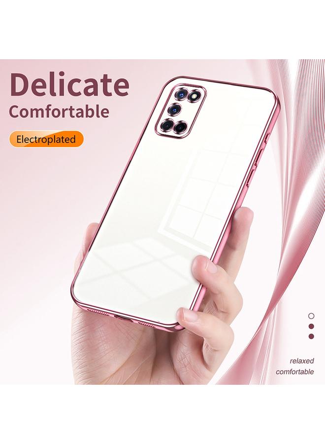 S-TOP Case For OPPO A52 / A72 / A92 Transparent Plating Fine Hole Phone Case - Image 5