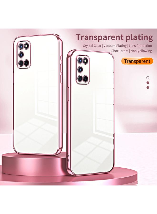 S-TOP Case For OPPO A52 / A72 / A92 Transparent Plating Fine Hole Phone Case - Image 2