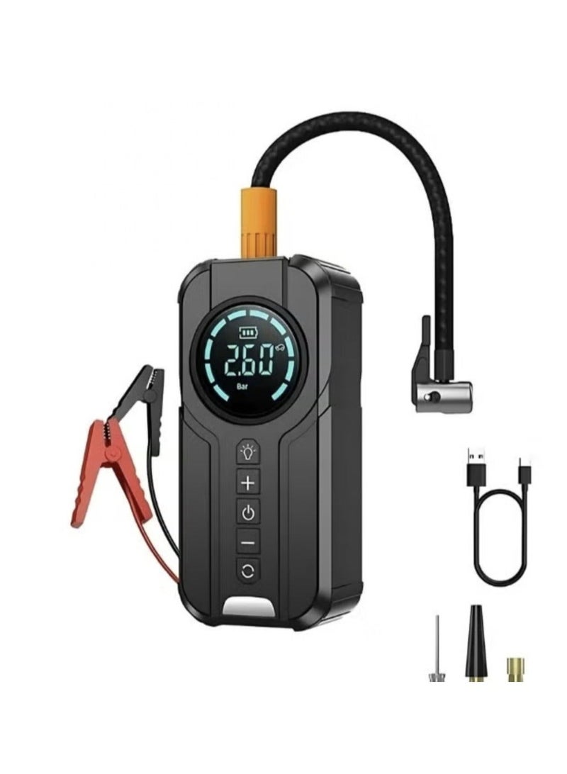 Denx DX414 6000 mAh portable car starter battery with built-in air blower - Image 1