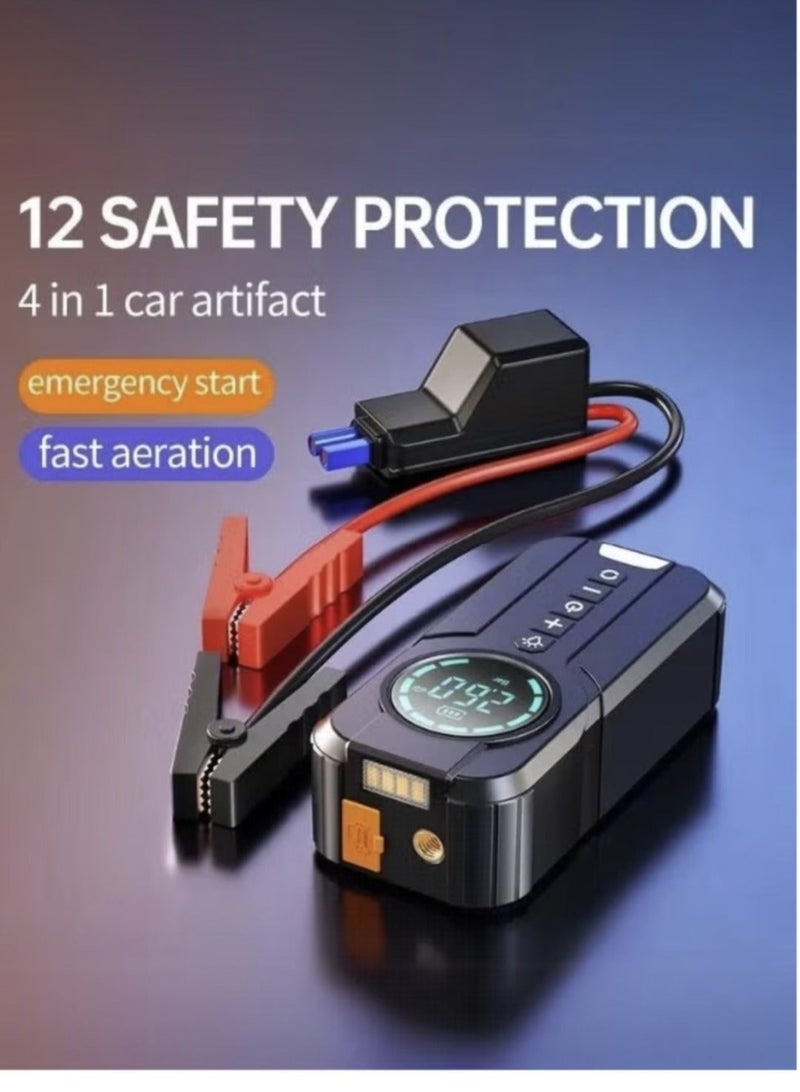 Denx DX414 6000 mAh portable car starter battery with built-in air blower - Image 3