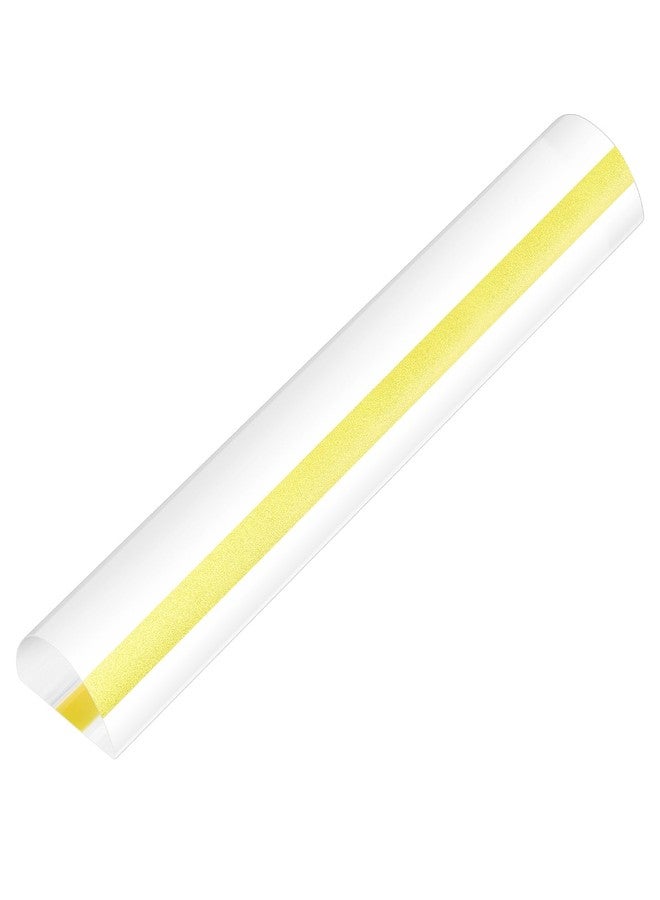 Chunful 1 Pcs Magnifying Ruler with Guiding Line, 8.5 Inch Magnifier for Reading Small Prints, Bible, Books, Instructions, Cross Stitch Patterns, Mahjong and Card Games(Yellow Line) - Image 1