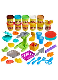 Play-Doh Play-Doh Farmer's Market Kitchen Playset, 28 Play Food Accessories & Tools, 11 Colors, Back to School Classroom Supplies, Preschool Toys, Ages 3+ (Amazon Exclusive)  - Image 1