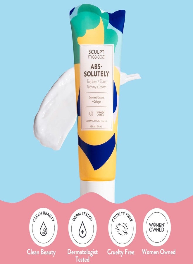 MISS SPA Tighten Tone Tummy Cream, Collagen Body Cream, Anti Aging Firming Tummy Cream, Helps Firm and Tone Abdominal Area, Body Lotion, 3.3 fL oz - Image 3