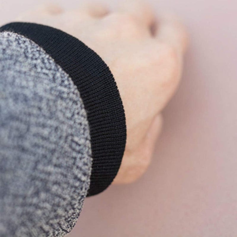 Tong Gu Cotton Stretch Knit Rib Cuff Trim Triming Fabric Sweater Jacket Sewing DIY (1 Pair, Black) - Image 2