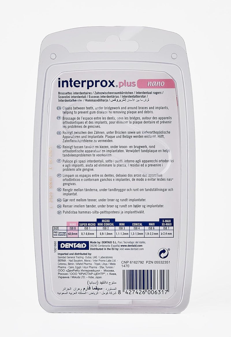 interprox فرشاة إنتر بروكس 038 مم وردية بلس حزمة من 6 - Image 2