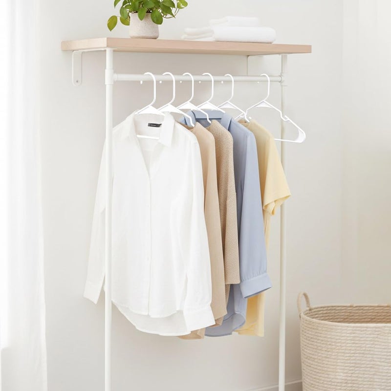Utopia Home Clothes Hangers 20 Pack - Plastic Hangers Space Saving - Durable Coat Hanger with Shoulder Grooves (White) - Image 5