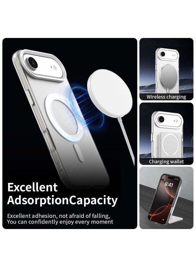 دينكس جراب ماجسيف فاخر غير لامع لهاتف آيفون 17 إير، غطاء مغناطيسي نحيف مقاوم للصدمات، (أبيض) - Image 3