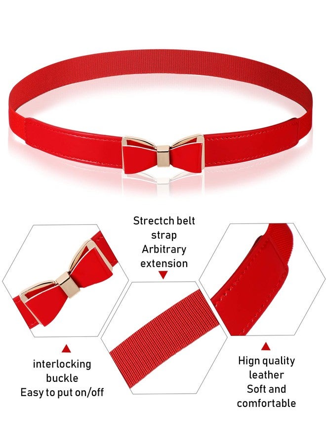 جيوجا مجموعة أحزمة جيوجا النسائية النحيفة المكونة من 6 قطع، مزودة بإبزيم مطاطي، مناسبة للفساتين، تتميز بخصر مطاطي رفيع، وحزام جلد صناعي بتصميم كلاسيكي مع إبزيم معدني، مناسبة للنساء والفتيات، وللجينز. - Image 2