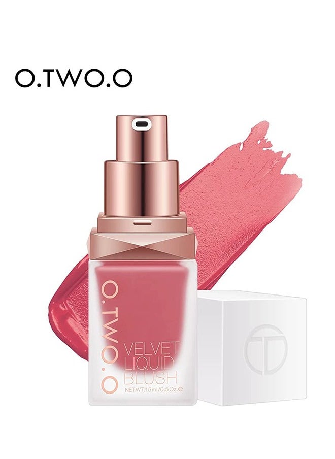 O.TWO.O Liquid Long lasting face Blusher 05 Salmon Pink  - Image 4
