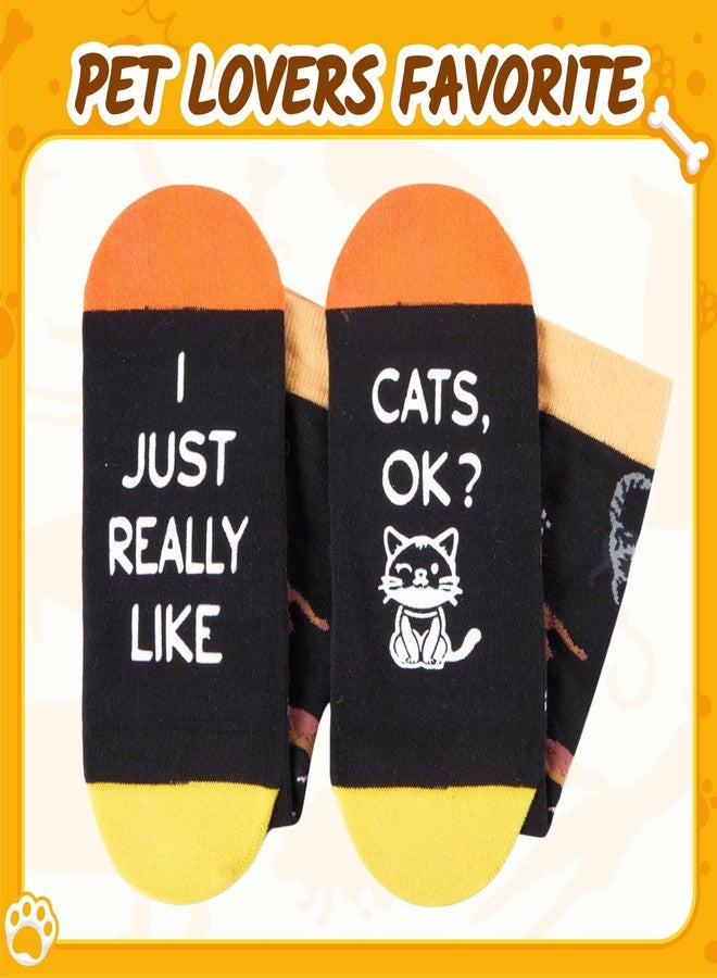 Happy Pop HAPPYPOP Cat Gifts for Mom Dad - Funny Cat Lover Gifts for Women Men, Novelty Animal Socks for Teens - Image 4
