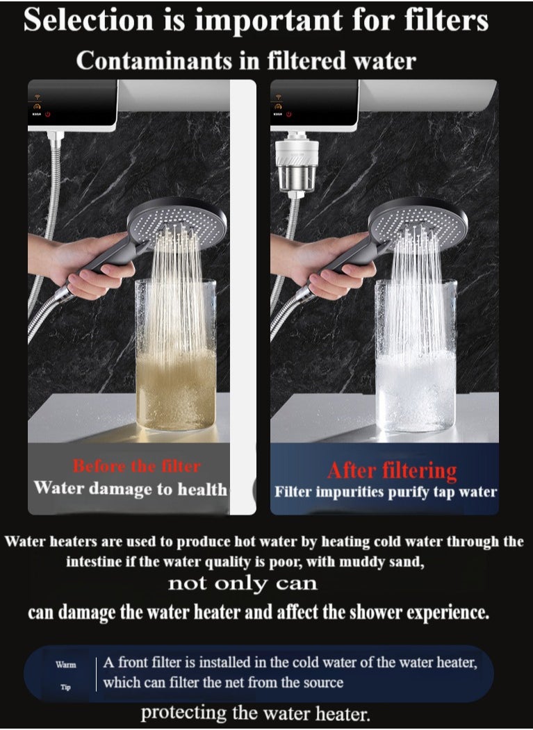 Healife Fixed Shower Filter Reduces Chlorine Complete Water Softening Solution Easy to Install Fits All Standard Hoses and Faucets American Filtration Technology for Soft, Vibrant Hair and Glowing Skin  - Image 1