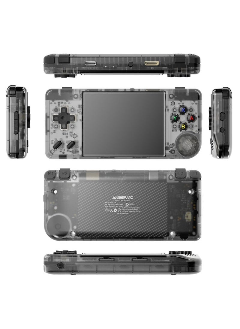 ANBERNIC  RG28XX Handheld Game Console 2.83 inch 640*480 IPS Screen Linux System 3100mAh Video Retro Player Support HDMI Output TV 2.4G Wireless/Wired Controller Supports Music Video Player (Black)  - Image 1