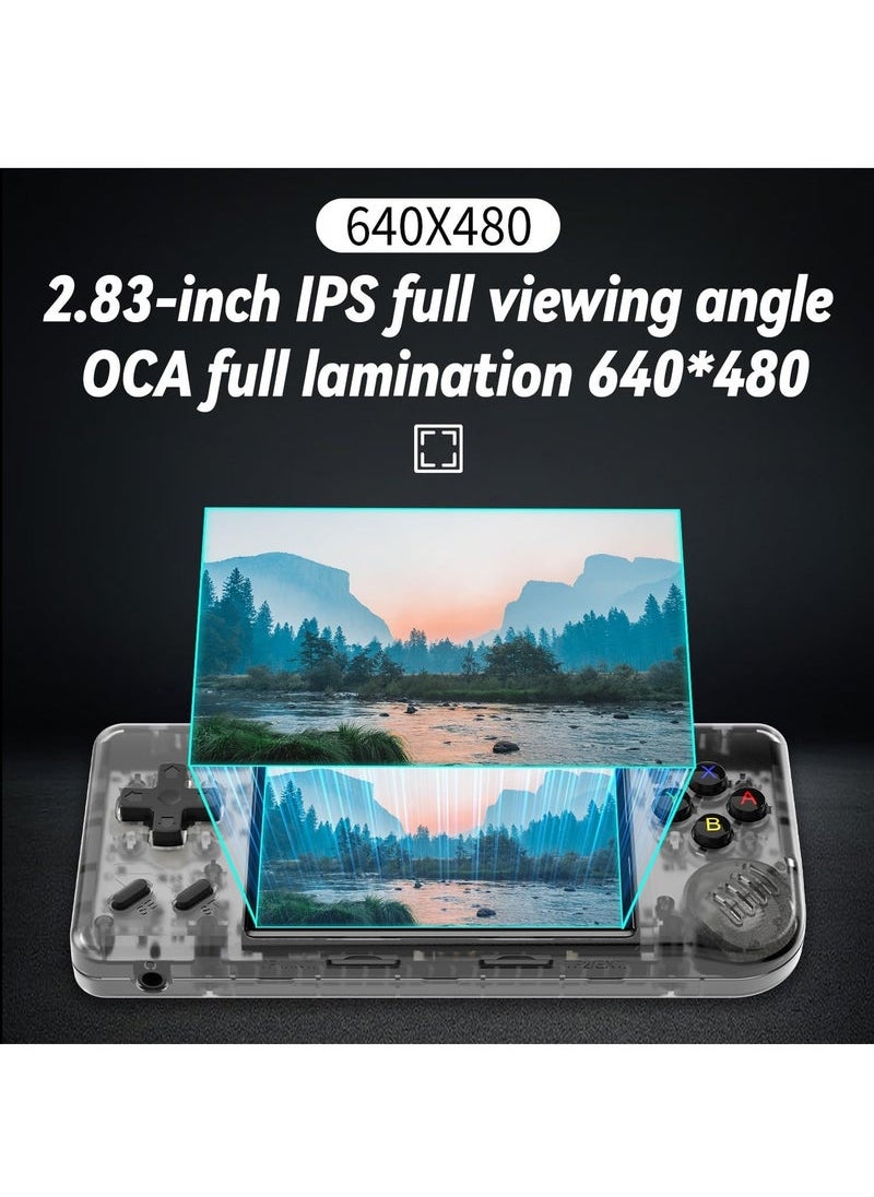 ANBERNIC  RG28XX Handheld Game Console 2.83 inch 640*480 IPS Screen Linux System 3100mAh Video Retro Player Support HDMI Output TV 2.4G Wireless/Wired Controller Supports Music Video Player (Black)  - Image 5
