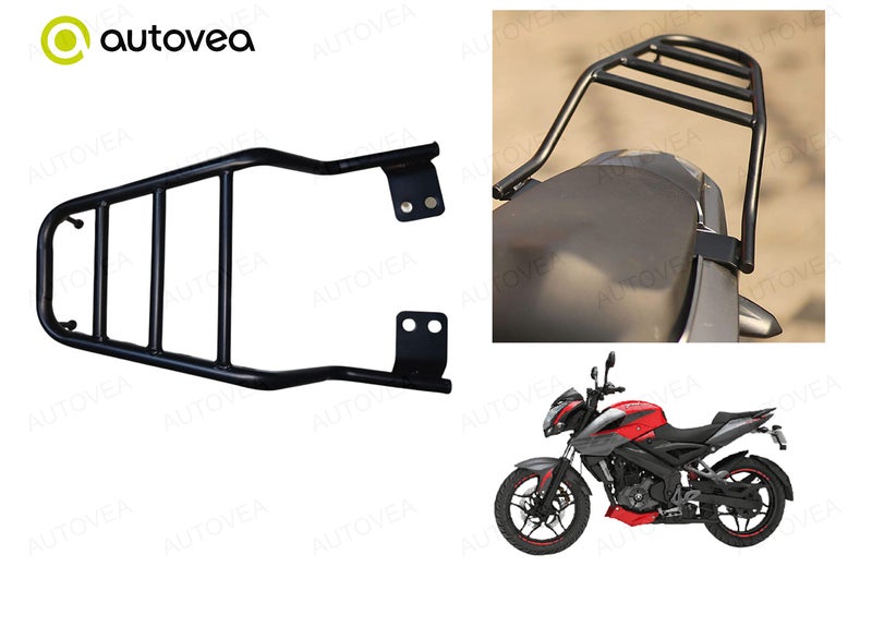 AUTOVEA Pillion Backrest | Extender | Heavy Duty & Powdered Coated | Luggage Carrier for Bajaj NS (All Models/Variants) - Image 2