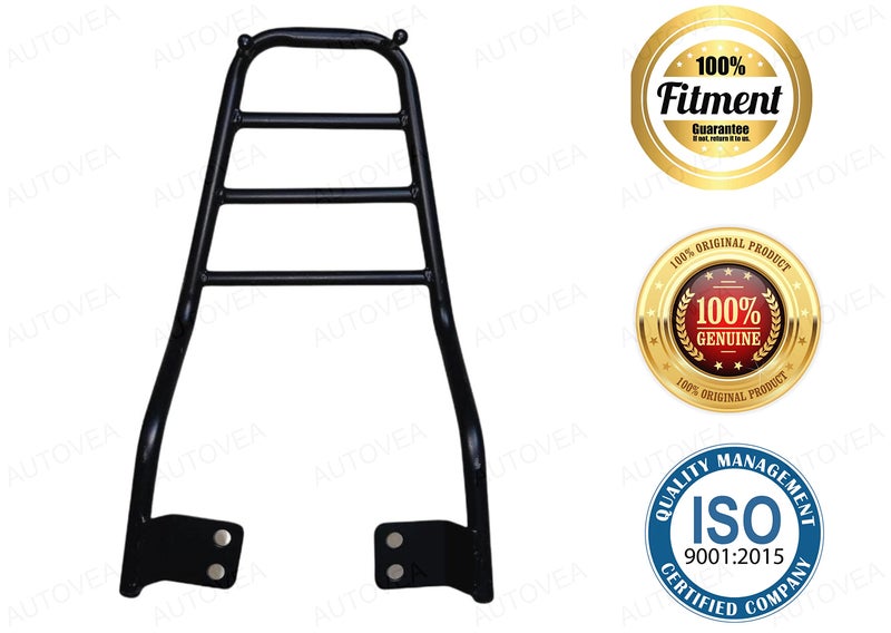 AUTOVEA Pillion Backrest | Extender | Heavy Duty & Powdered Coated | Luggage Carrier for Bajaj NS (All Models/Variants) - Image 3